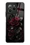 Omix X7 Obsidian Burgundy Roses Design Glossy Phone Case