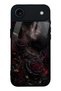 iPhone 17 Air Glossy Phone Case with Crimson Moon Rose Design