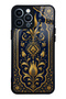 iPhone 13 Pro Max Sapphire Ottoman Gold Design Glossy Phone Case