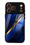 iPhone 17 Pro Glossy Phone Case with Sapphire Gold Edge Design