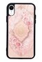 iPhone Xr Glossy Phone Case with Blush Ottoman Rose Design