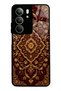 Realme C75 Burgundy Ottoman Gold Design Glossy Phone Case