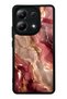 Xiaomi Redmi Note 13 4g Burgundy Gold Marble Design Glossy Phone Case