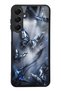Samsung A16 Midnight Chrome Butterfly Design Glossy Phone Case