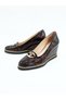 Women's Genuine Leather Wedge Heeled Shoes Brown - 4