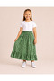 Girl's Long Skirt Summer Patterned Elastic Waist Comfortable Loose Skirt