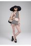 Retro Pattern Asymmetrical Cut One-Shoulder Blouse - 3