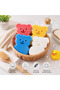 Baby Bath Sponge with Baby Bear Figure, 4-Piece Colorful Soft Bath Loofah - 3