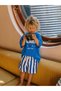 Kalimera Printed T-Shirt and Striped Shorts Set - 3