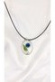 Natural Dried Flower Epoxy Pendant Oval Design Transparent Women's Necklace