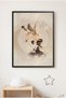 Whimsical Bunny Girl Kids Wall Art | Portrait Framed Canvas Print | Luxury Modern Decor for Kids Room