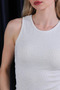 Women's Crew Neck Sparkle Stone Blouse - Sleeveless Top - 3