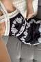 Beaded Embroidered Shorts Jumpsuit Black - 3