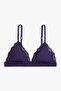 Women's Purple Non-Padded Triangle Bra - 6