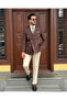 Men's Premium Italian Style Combination Double-Breasted Suit – Double-Button Slim Fit Jacket and Fabric Pants
