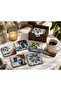 Woodtown Mediterranean Breeze Set of 6 Mdf Coasters – Santorini Patterned Uv Printed Square Coasters, Wooden Box Gift - 3