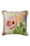 Flower Spring Floral Fringed Pillowcase - Romantic Botanical Pink Mink Tassel Throw Pillow Cover - 3