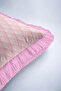 Art Deco Fan Motif Fringed Pillowcase - Elegant Geometric Cream Pink Tassel Throw Pillow Cover - 8