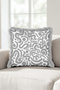 Stylish Fringed Pillowcase with Abstract Geometric Pattern - Organic Form Bohemian Gray Tassel Throw Pillow Cover - 3