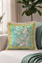 Japanese Floral Bird Fringe Pillowcase - Exotic Spring Boho Turquoise Mink Tassel Throw Pillow Cover - 6