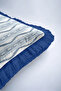 Ethnic Striped Marine Design Fringed Pillowcase - Mediterranean Blue Navy Blue Tasseled Throw Pillow Cover - 8