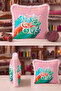 Retro Pop Art Typography Rainbow Fringed Pillowcase - Energetic Summer Pink Tassel Throw Pillow Cover - 2