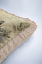 Exotic Elephant Tropical Leaf Motif Fringed Pillowcase-Safari Khaki Mink Tassel Throw Pillow Cover - 8