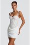 Corset-Like Mini Dress with Lace Details - 7