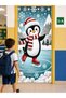 190X75Cm Elastic Door Decoration, Fabric Door Dressing, Ice Skating Penguin Theme, Classroom Door, School Event Door Decoration - 2