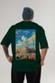 Athens Greece Green Oversize Country City Back Printed Unisex T-Shirt 100% Cotton Premium - 2