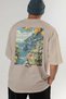 Amalfi Italy 2 Beige Oversize Country City Back Printed Unisex T-Shirt 100% Cotton Premium - 6