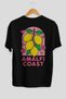 Amalfi Coast Black Oversize Country City Back Printed Unisex T-Shirt 100% Cotton Premium