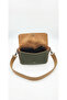 Genuine Leather & Canvas Hand and Shoulder Bag - 4