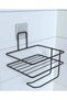 Adhesive Toilet Paper Holder with Shelf – No-Drill Mounting Bathroom Organizer Metal Roll Hanger - 3