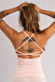 Crossback Pink Cross Strap Padded Halter Sports Tank Top
