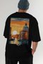Venice Italy 2 Black Oversize Country City Back Printed Unisex T-Shirt 100% Cotton Premium - 7