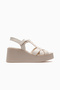 Women's Wedge Heel Orthopedic Sandals 26Y D26Ys-2830 Cream