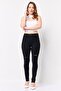 Women High Waist Stretchable Solid Jeans, Black - 4