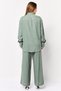 Jeans Co Women 2 Pieces Plain Shirt And Palazzo Pants Set, Sage Green - 2