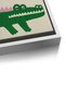 Green Crocodile Kids Wall Art | Portrait Framed Canvas Print | Luxury Modern Decor for Kids Room - 4