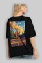 Moscow Russia Black Oversize Country City Back Printed Unisex T-Shirt 100% Cotton Premium - 4
