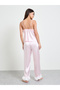 Light Pink Ruffled Cami And Straight Leg Pyjama Set - 5