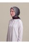 Color Transitioning Gradient Patterned Double-Sided Scarf - Dark Gray Burgundy