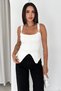 Noir Luxe Women's Metal Accessory Detailed Corset Crop Blouse