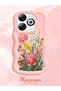 Infinix Smart 8 Compatible Case Camera Protector Pink Silicone Couple Phone Case Cover Floral Pattern - 2