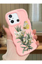 Redmi 11A Compatible Case Camera Protector Pink Silicone Couple Phone Case Butterfly Pattern
