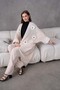 Women's Floral Embroidered Linen Kimono Top and Bottom Set - 6