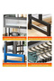 Multifunctional Kitchen Organizer Rack Over-Sink Kitchen Dish Drying Rack with Dustproof Sliding Cover,Utensil Holder, Knife Holder, Cutting Board Rack, Hooks & Drainage Shelf – Black - 5