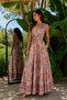 Pink Color Halter Neck Open Back Silk Dress - 4