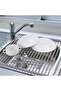 Roll Up Dish Drying Rack Over The Sink 17.7(L) x 15.6(W), Multipurpose Foldable Stainless Steel Kitchen Rollable Drainer Rack, Gray